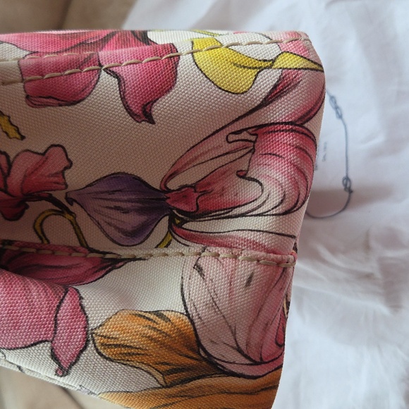 Prada Canapa Women's Tote Bag - Floral Multicolor (Limited Edition) - Picture 11 of 12